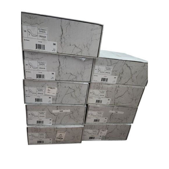 Jessica Rich Women So Fancy Tall Pump Clear Pointed Toe heel Orange Sz 6, 8, 9, - Picture 9 of 10